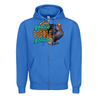 True Royal Thanksgiving turkey gobble gobble Zipper Hoodie - NancyCooperArtShop