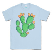Dusty Blue texas prickly pear cactus Classic Tee - Artiststas
