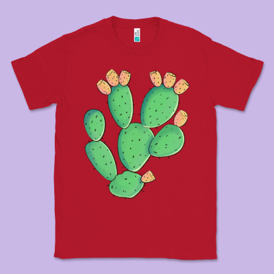Texas Prickly Pear Cactus Classic Tee Designed By Artiststas