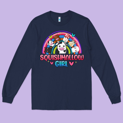 Squishmallow Girl Long Sleeve Tee Designed By Jahusdesignshop