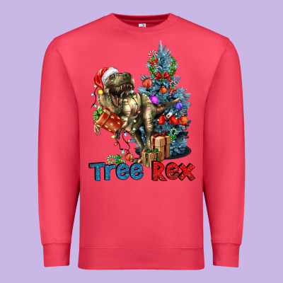 Tree Rex T-rex Premium Sweatshirt Designed By Lillyallendesigns