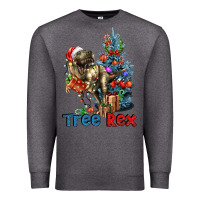 Charcoal Heather Tree Rex T-Rex Premium Sweatshirt - LillyAllenDesigns