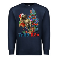 Navy Tree Rex T-Rex Premium Sweatshirt - LillyAllenDesigns