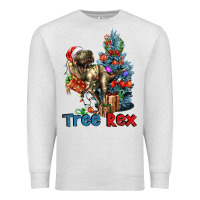 Oatmeal Heather Tree Rex T-Rex Premium Sweatshirt - LillyAllenDesigns