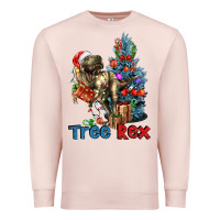 Pale Pink Tree Rex T-Rex Premium Sweatshirt - LillyAllenDesigns