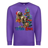 Purple Tree Rex T-Rex Premium Sweatshirt - LillyAllenDesigns