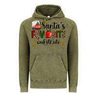 Vintage Olive santa's favorite substitute Vintage Hoodie - AdoDesignShop