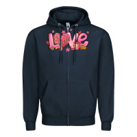 Navy love mexican conchas valentines day Zipper Hoodie - MaliasSmallBusiness