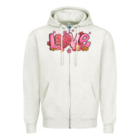 Oatmeal Heather love mexican conchas valentines day Zipper Hoodie - MaliasSmallBusiness