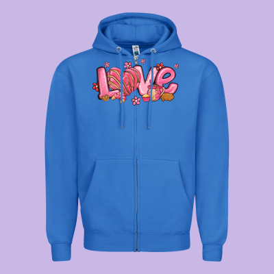 Love Mexican Conchas Valentines Day Zipper Hoodie Designed By Maliassmallbusiness