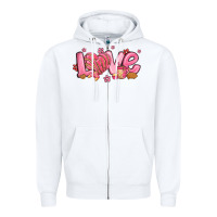 White love mexican conchas valentines day Zipper Hoodie - MaliasSmallBusiness