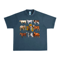 Midnight Navy western cowsand sunflowers Urban Heavy Tee - AdoDesignShop