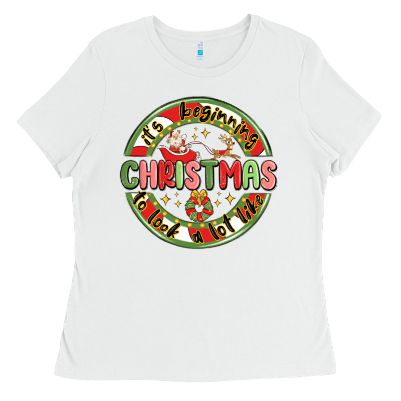 It's Beginning To Look A Lot Like Christmas Ladies Tee by MaliasSmallBusiness | Teevron