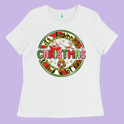 Ladies Tee it's beginning to look a lot like christmas