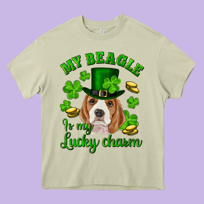 Heavy Core Tee st.patrick's day my beagle is my lucky charm