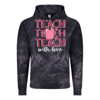 Cloud Black teach with love Vintage Hoodie - JahusDesignShop