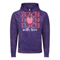 Cloud Purple teach with love Vintage Hoodie - JahusDesignShop