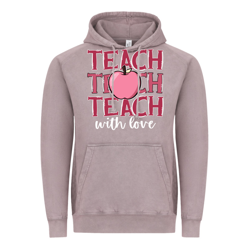 Teach With Love Vintage Hoodie by JahusDesignShop | Teevron