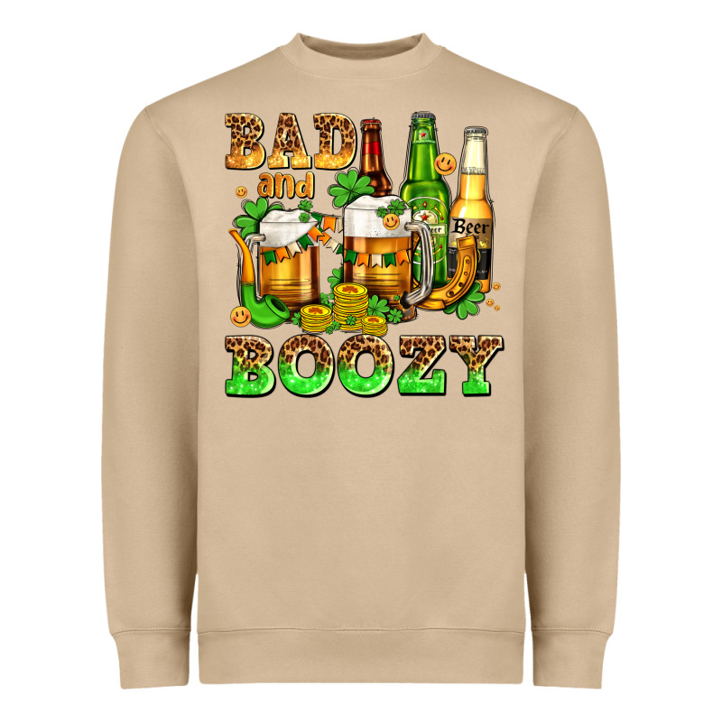 Bad And Boozy With Beer Heavyweight Sweatshirt by AdoDesignShop | Teevron