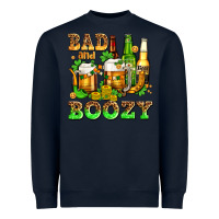 Navy bad and boozy with beer Heavyweight Sweatshirt - AdoDesignShop