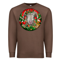 Chestnut christmas rambouillet sheep Premium Sweatshirt - LillyAllenDesigns