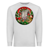 Dove Grey christmas rambouillet sheep Premium Sweatshirt - LillyAllenDesigns