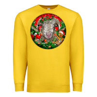 Lemon christmas rambouillet sheep Premium Sweatshirt - LillyAllenDesigns