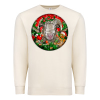 Sandshell christmas rambouillet sheep Premium Sweatshirt - LillyAllenDesigns