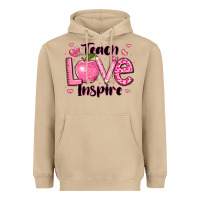 Mushroom teach love inspire teacher valentines day Heavyweight Hoodie - LillyAllenDesigns