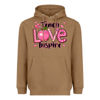 Toasted Coconut teach love inspire teacher valentines day Heavyweight Hoodie - LillyAllenDesigns