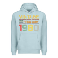 Blue Mist Born in 1980 Vintage February Premium Hoodie - Bettercallsaul