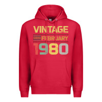 Cardinal Born in 1980 Vintage February Premium Hoodie - Bettercallsaul