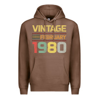 Chestnut Born in 1980 Vintage February Premium Hoodie - Bettercallsaul