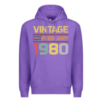 Purple Born in 1980 Vintage February Premium Hoodie - Bettercallsaul