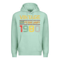 Seafoam Born in 1980 Vintage February Premium Hoodie - Bettercallsaul