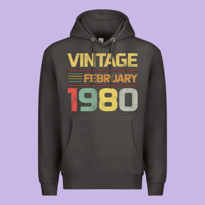 Born In 1980 Vintage February Premium Hoodie Designed By Bettercallsaul
