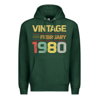 Sports Green Born in 1980 Vintage February Premium Hoodie - Bettercallsaul