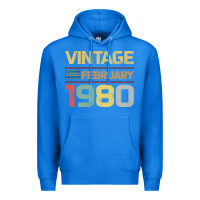 True Royal Born in 1980 Vintage February Premium Hoodie - Bettercallsaul