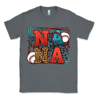 Charcoal Heather Baseball nana leopard frame Classic Tee - LillyAllenDesigns