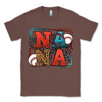Chestnut Baseball nana leopard frame Classic Tee - LillyAllenDesigns