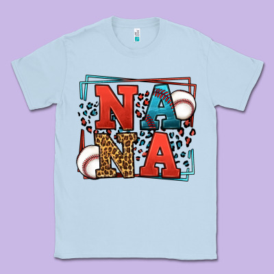 Baseball Nana Leopard Frame Classic Tee Designed By Lillyallendesigns