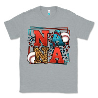Heather Grey Baseball nana leopard frame Classic Tee - LillyAllenDesigns