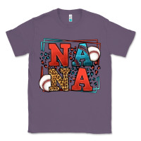 Lavender Baseball nana leopard frame Classic Tee - LillyAllenDesigns