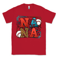 Red Baseball nana leopard frame Classic Tee - LillyAllenDesigns