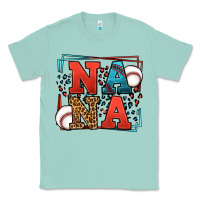 Seafoam Baseball nana leopard frame Classic Tee - LillyAllenDesigns