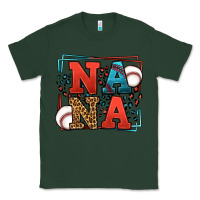 Sports Green Baseball nana leopard frame Classic Tee - LillyAllenDesigns