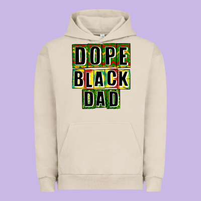 Dope Black Dad Urban Hoodie Designed By Cowgirlartshop