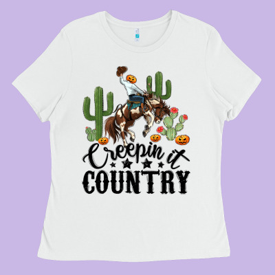 Ladies Tee creepin it country rodeo