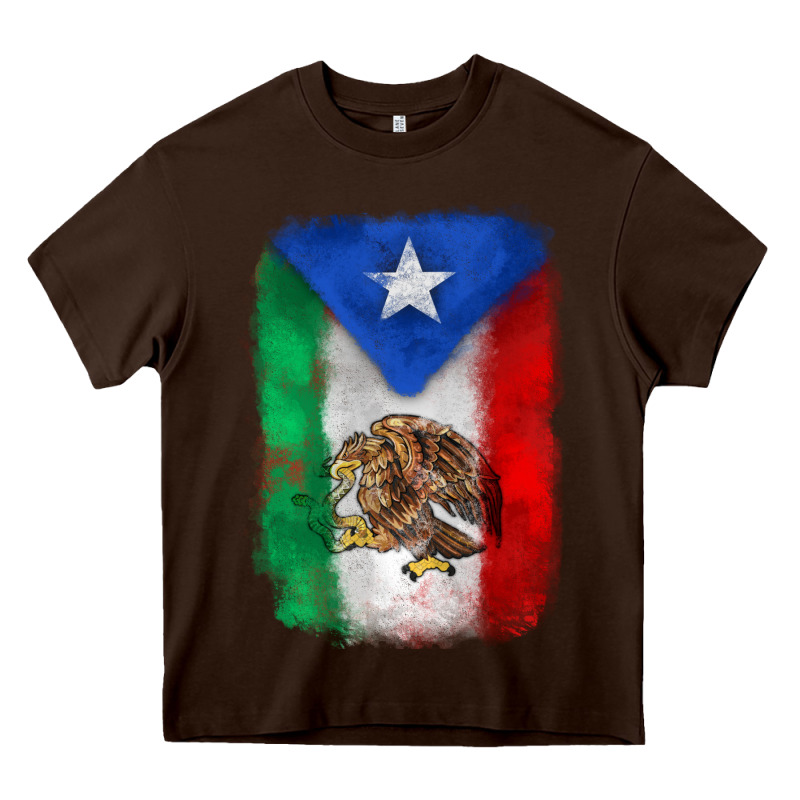 Mexico And Puerto Rico Flag Heavy Core Tee by Zillion Design Studio | Teevron