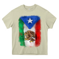 Mossy mexico and puerto rico flag Heavy Core Tee - Zillion Design Studio